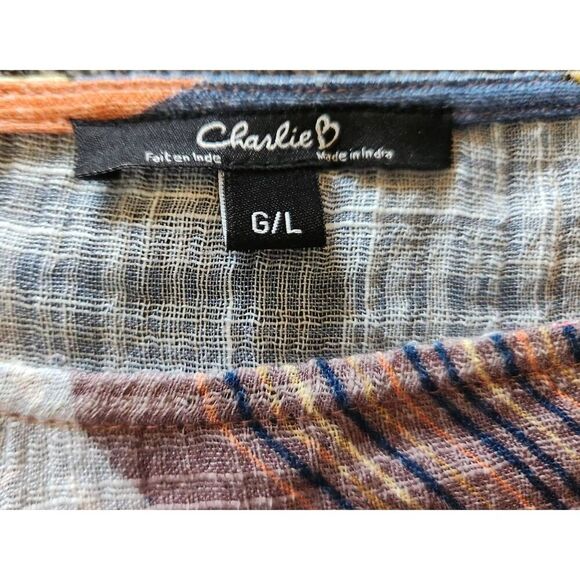 F55 Charlie B Blouse, Multi Colored Print Size Large - Picture 6 of 9